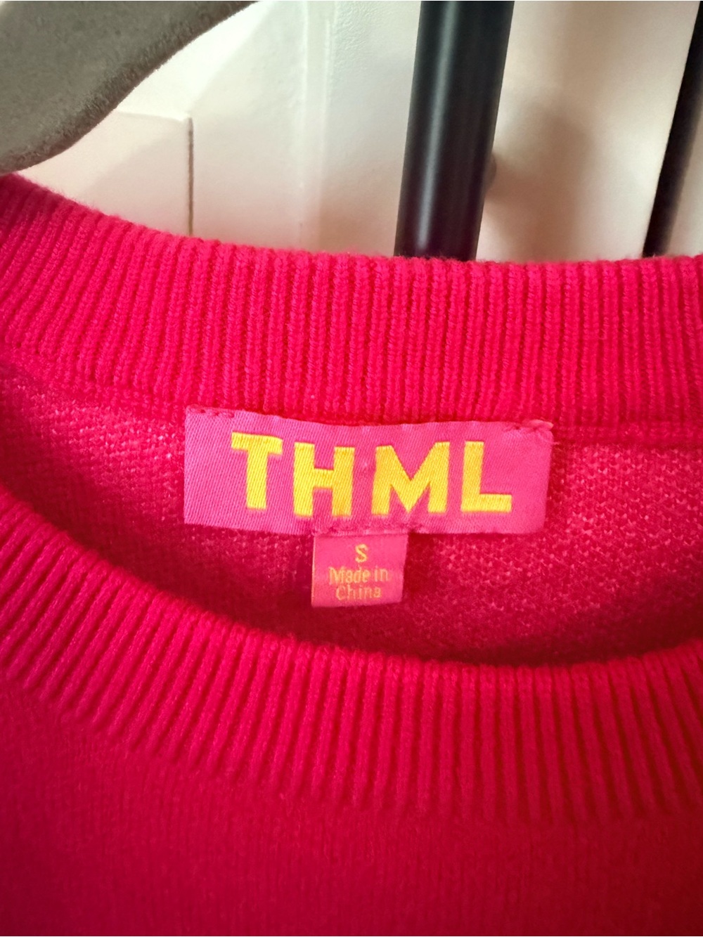 THML Bright Pink Striped Ruffle-Sleeve Sweater - Picture 2 of 7